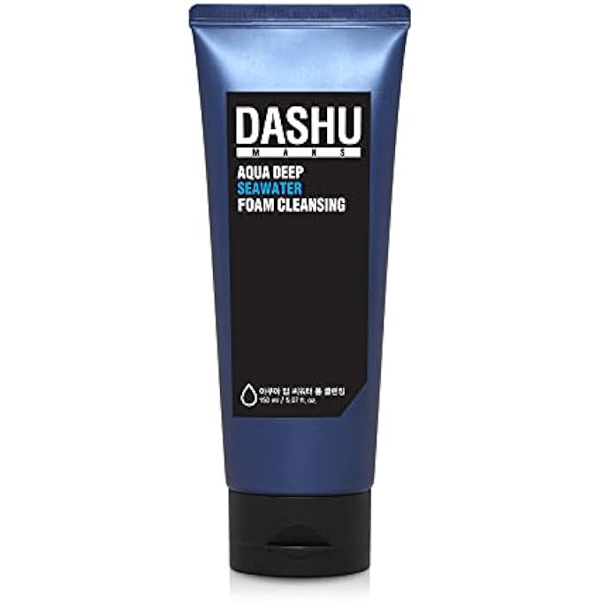 Dashu MENS AQUA DEEP SEAWATER FOAM CLEANSING 5.07FL OZ  DEEP CLEANSING, FACIAL CLEANSING FOAM, DAILY FACE WASH, FOR ALL SKIN TYPES, MAKE-UP REMOVER - Image 1